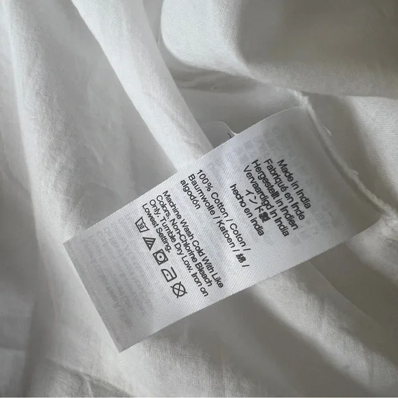 Madewell Pintucked Eyelet Mini Dress in White Cotton size large - Picture 10 of 11